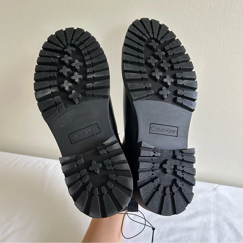 Calvin Klein Black Men’s Leather Chelsea Boots Size 8.5 - Picture 4 of 6